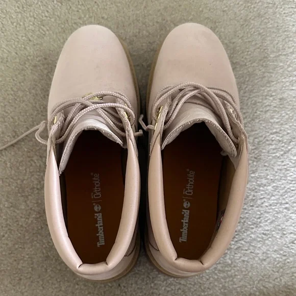 Timberland Blush Pink Platform Lug Boots Women’s size 8 - Picture 4 of 6